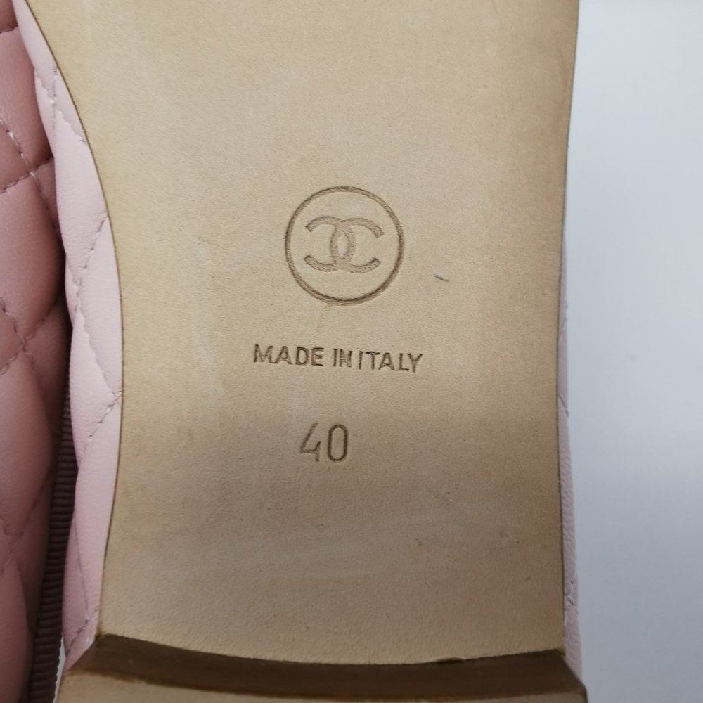 CHANEL Leather Pink Ballet Flats - Picture 7 of 8
